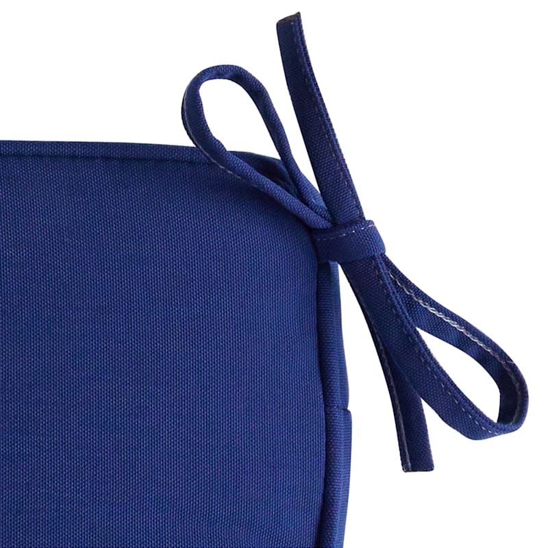 Navy Blue Canvas Outdoor Bench Cushion At Home