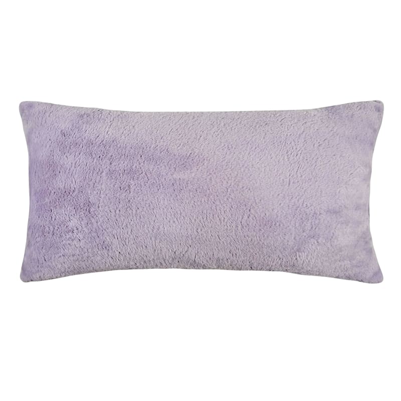 Tiny Dreamers Purple Faux Fur Body Pillow 18x36