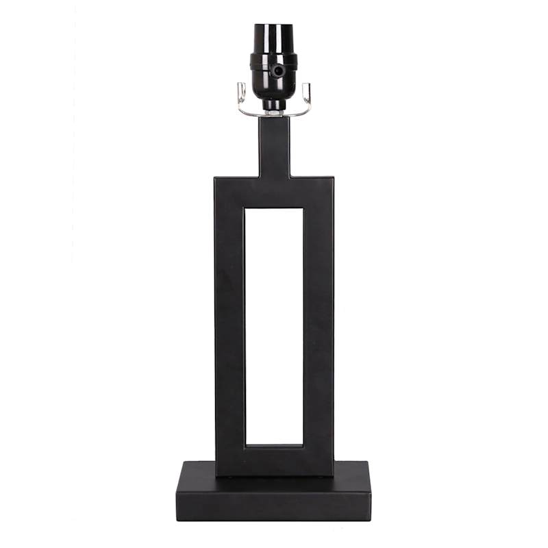 at Home Open Rectangle 16 Small Black Metal Lamp