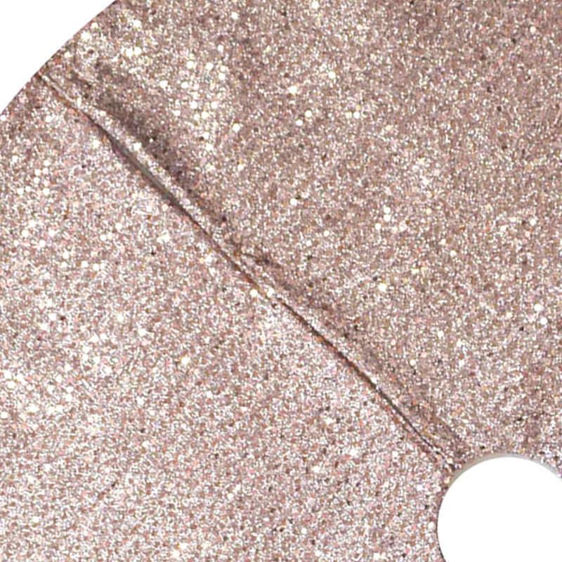 ROMANKAS Red Christmas Tree Skirt 46 Inch Glittering Sequin