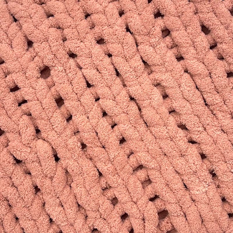 Chunky Knit Throw Mauve 50x60