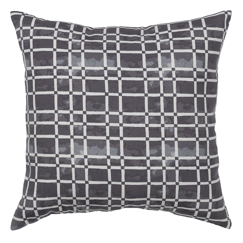 White And Black Grid Square Accent Pillow Cover White And Black Grid Square Accent Pillow Cover