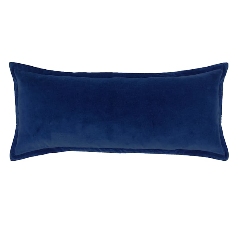 Navy velour cushion top