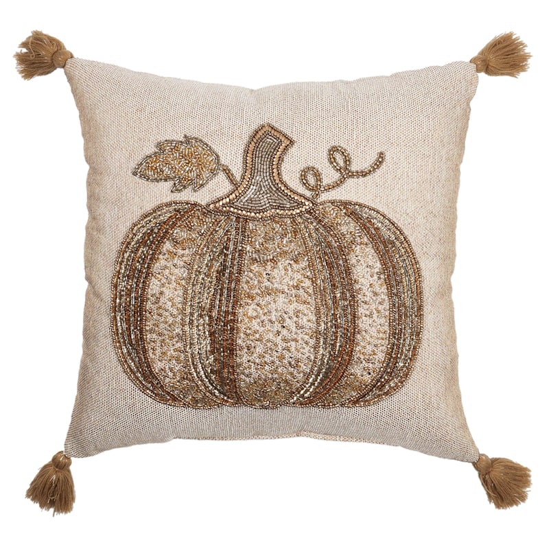 Beaded fall pillows sales