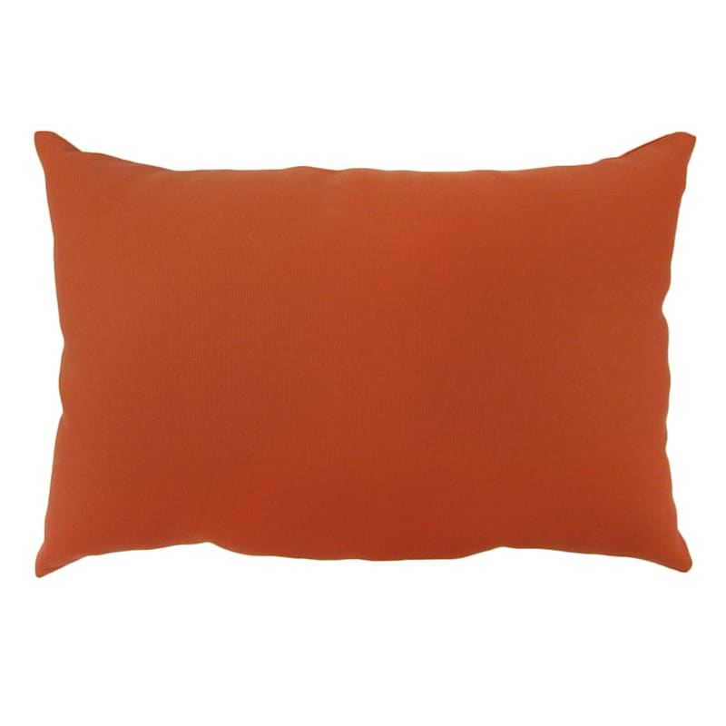 Terracotta canvas lumbar outdoor throw pillow At Home