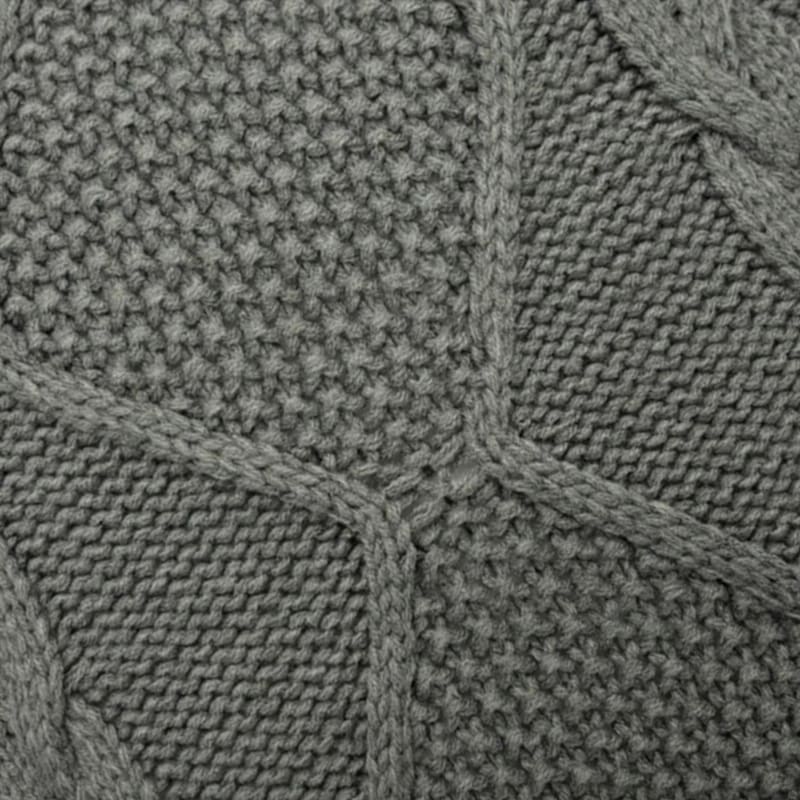 Honeybloom Dark Grey Knitted Throw Pillow, 18"