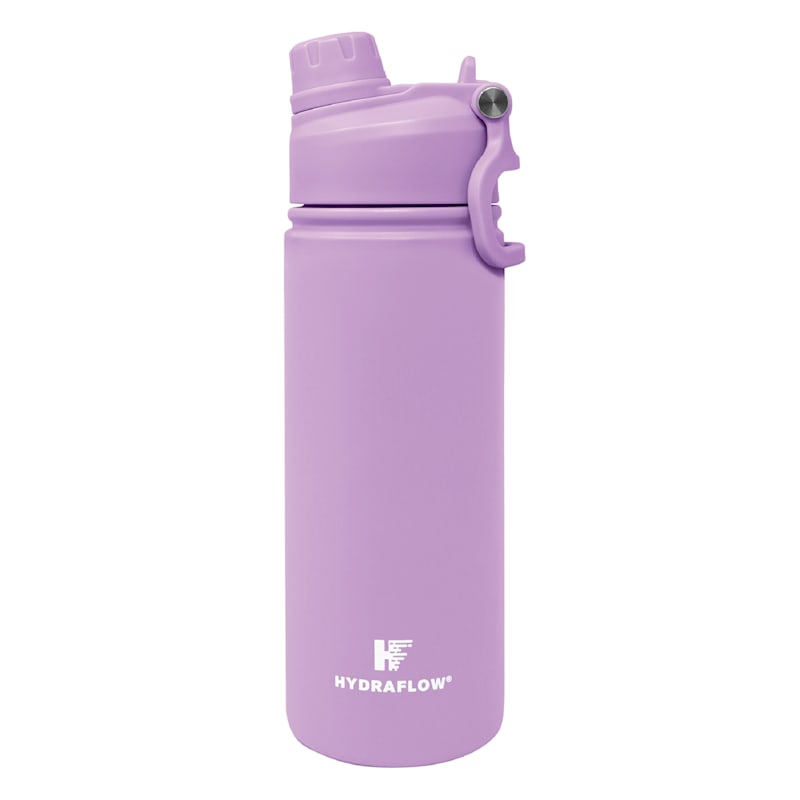 Hydraflow Pastel Purple Hybrid Vacuum Insulated Bottle with Dual Lid, 17oz