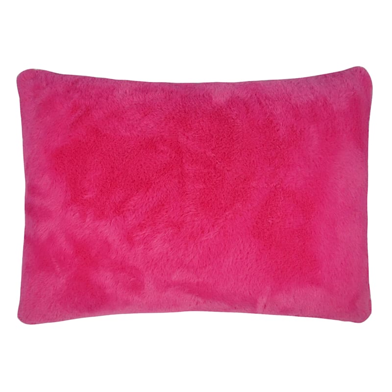 Hot pink fur pillow best sale