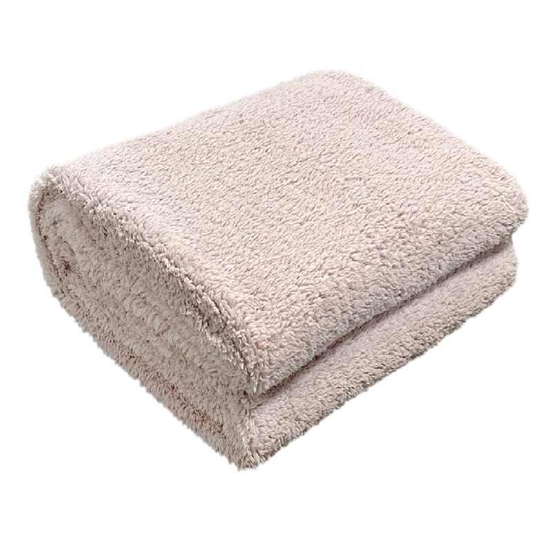 Pink Sherpa Throw 50X60