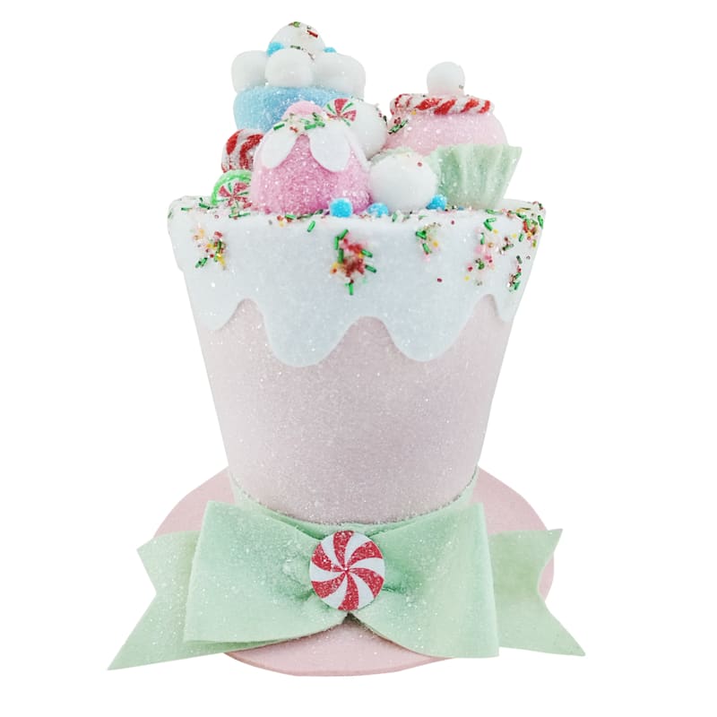 Mrs. Claus Bakery Pink Bakery Top Hat Tree Topper 13in | Christmas 