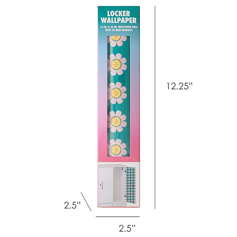 Smiley Daisy Printed Locker Wallpaper