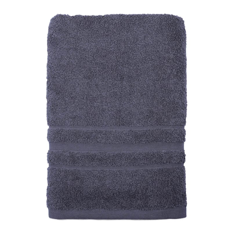 Essential Solid Dark Grey Bath Towel 30x54
