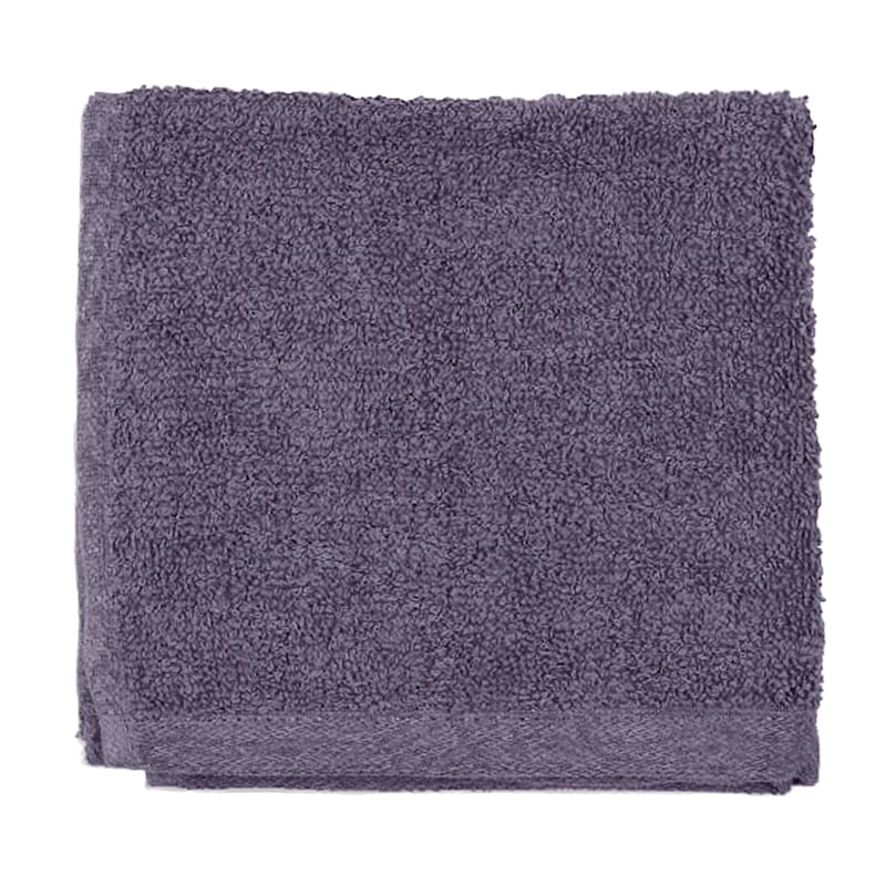 Essential Solid Purple Washcloth 13