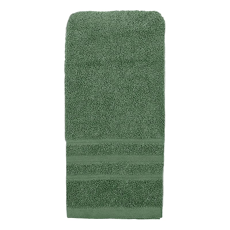 Essential Solid Green Hand Towel 16x26