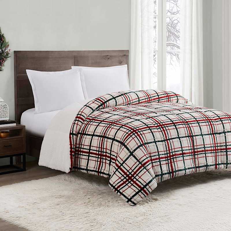 Honeybloom Sherpa Comforter King Christmas Indoor Decoration At Home