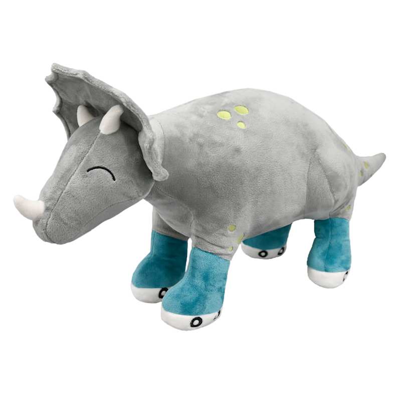 at Home Triceratops Shaped 11 x 2 x 16 Grey Pillow