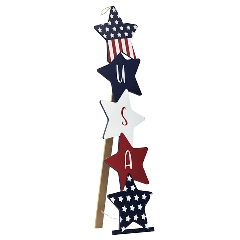 Patriotic Stars Porch Sign, 47"