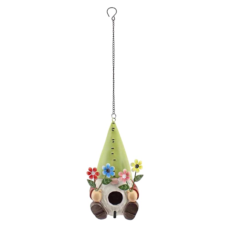 16In Flower Gnome Birdhouse At Home