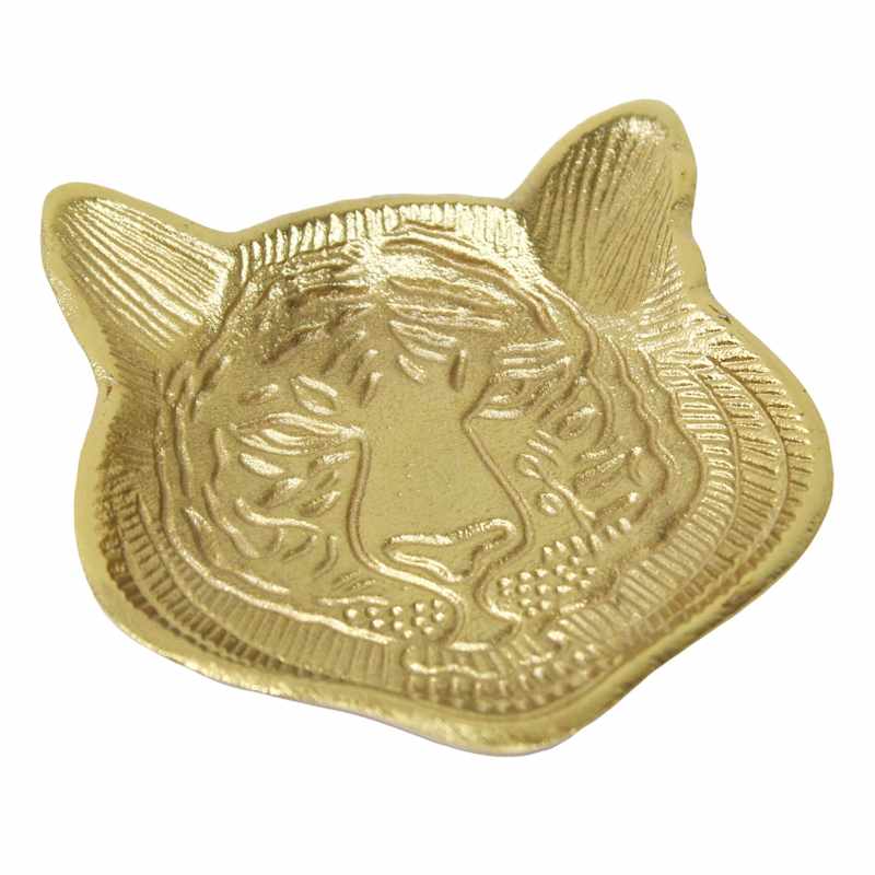 Gold Tiger Decorative Trinket Tray, 6"