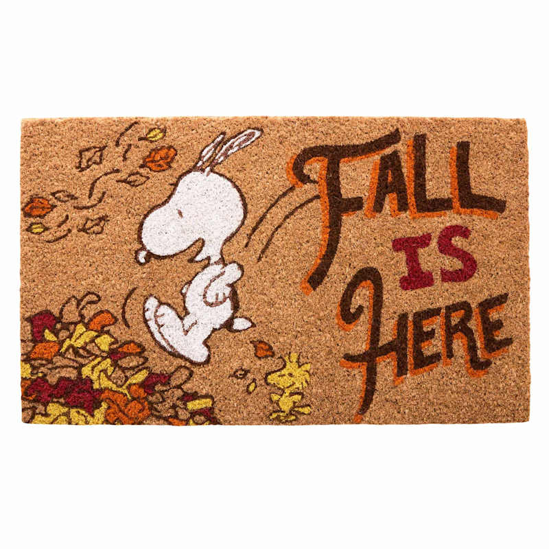 Snoopy Fall is Here Coir Mat, 18x30