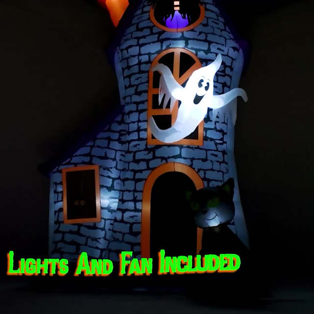 Video of 12ft Giant Haunted House Halloween Inflatable'