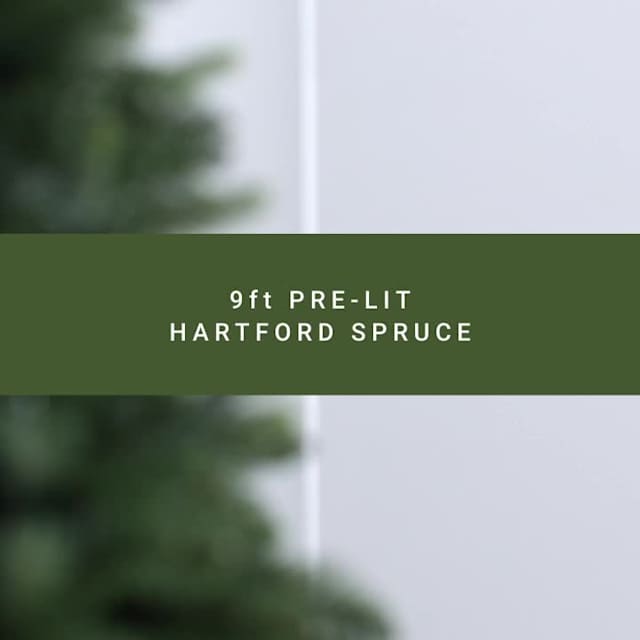 Video of (C7) Pre-Lit Hartford Spruce Christmas Tree, 9''