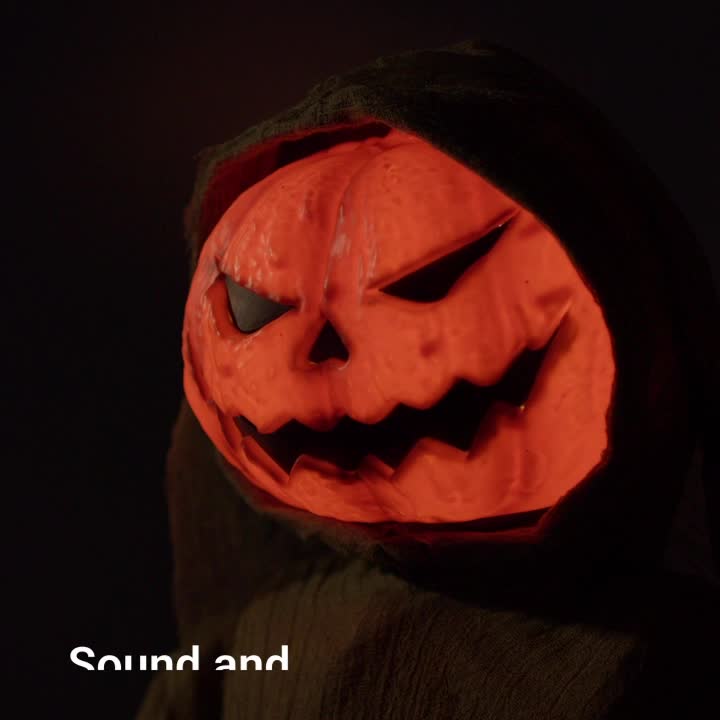 Video of Animated Happy Pumpkin Man, 3''